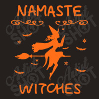 Namaste Witches Broom Gangsta Yoga Halloween Costume Women T Shirt Cop Tank Top | Artistshot