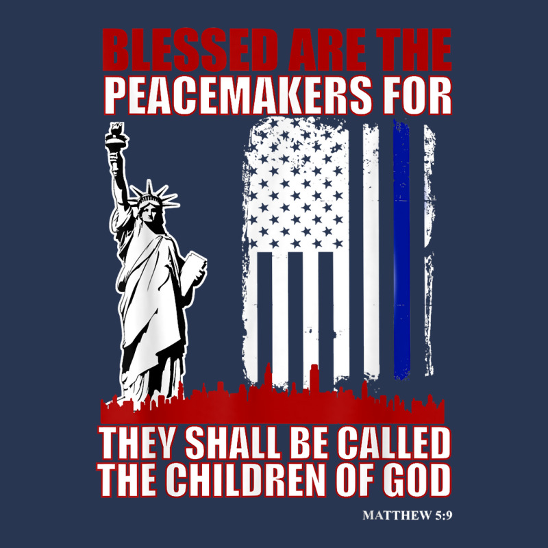 Blessed Are The Peacemakers Matthew 59 T Shirt Ladies Denim Jacket | Artistshot