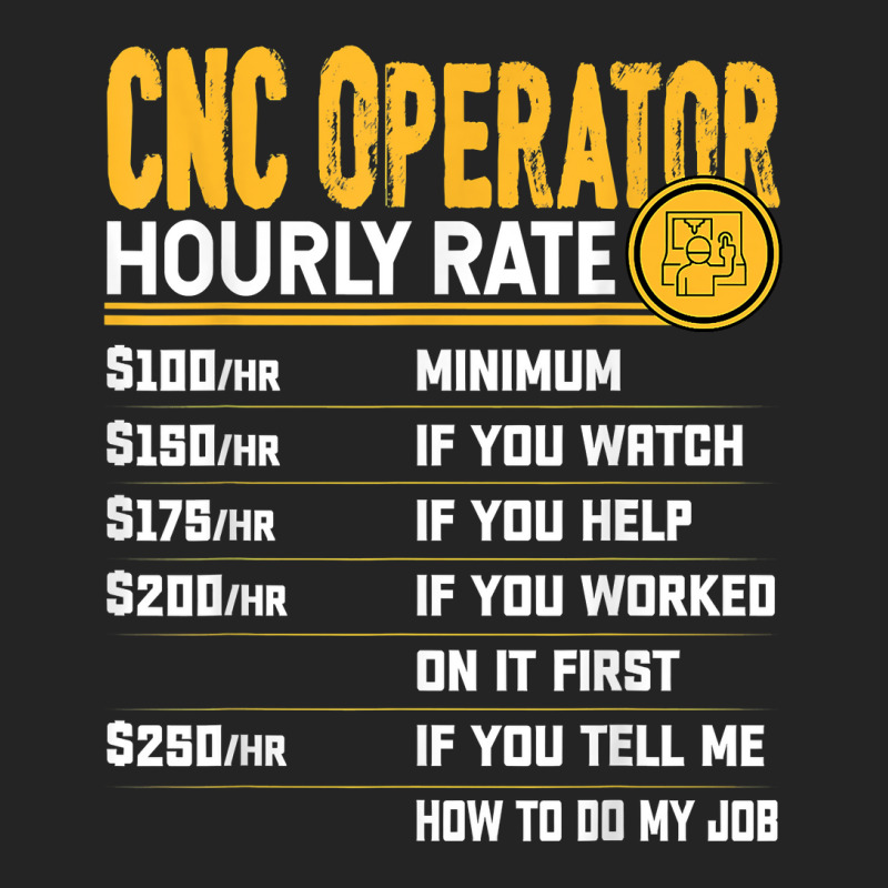 Cnc Operator Hourly Rate Cnc Machinist Machine Operator T Shirt 3/4 Sleeve Shirt | Artistshot