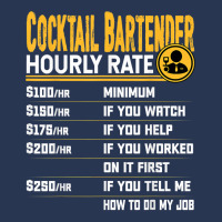 Funny Cocktail Bartender Bartending Mixologist Hourly Rate T Shirt Ladies Denim Jacket | Artistshot