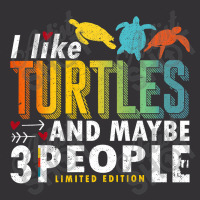 Funny Sea Turtle Sayings I Like Turtles And Maybe 3 People Premium T S Vintage Hoodie | Artistshot