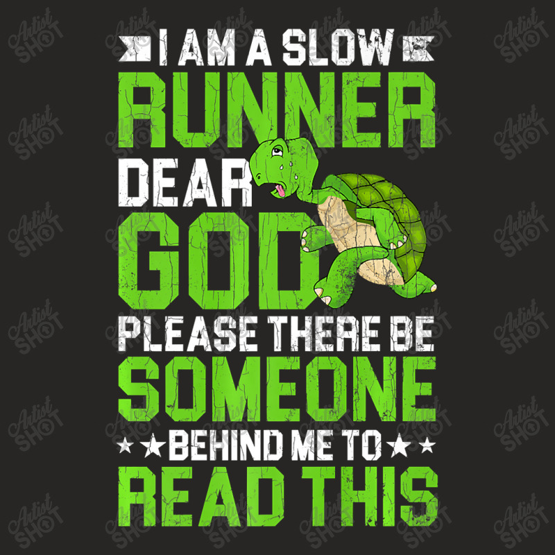 I Am A Slow Runner Turtle Funny Marathon Running Graphic Premium T Shi Ladies Fitted T-Shirt by James_Lane | Artistshot