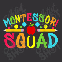 Funny Montessori Squad Montessori Teacher Back To School T Shirt Vintage Short | Artistshot