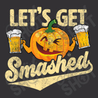 Lets Get Smashed Funny Pumpkin Beer Halloween T-shirt Copy Vintage Hoodie And Short Set | Artistshot