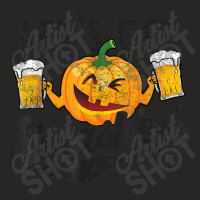 Lets Get Smashed Funny Pumpkin Beer Halloween T-shirt Ladies Fitted T-shirt | Artistshot