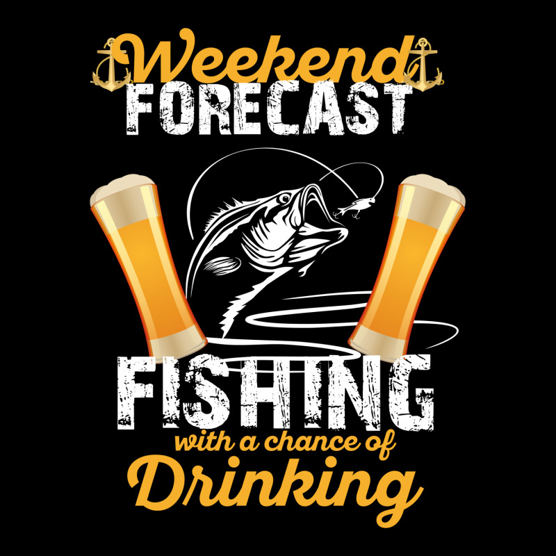 Weekend Forecast Fishing With A Chance Of Drinking V-neck Tee | Artistshot