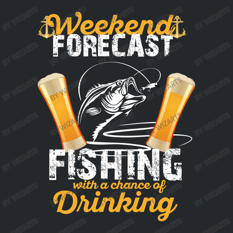 Weekend Forecast Fishing With A Chance Of Drinking Crewneck Sweatshirt | Artistshot