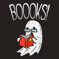 Boooks Ghost Librarian Reading Book Funny Halloween Costume Tank Top | Artistshot