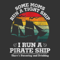 Vintage I Run A Pirate Ship Mom Dad Family Matching Mother T Shirt 