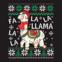 Fa La La Llama Christmas Santa Hat Lights Ugly Sweater 136 Waist Apron | Artistshot