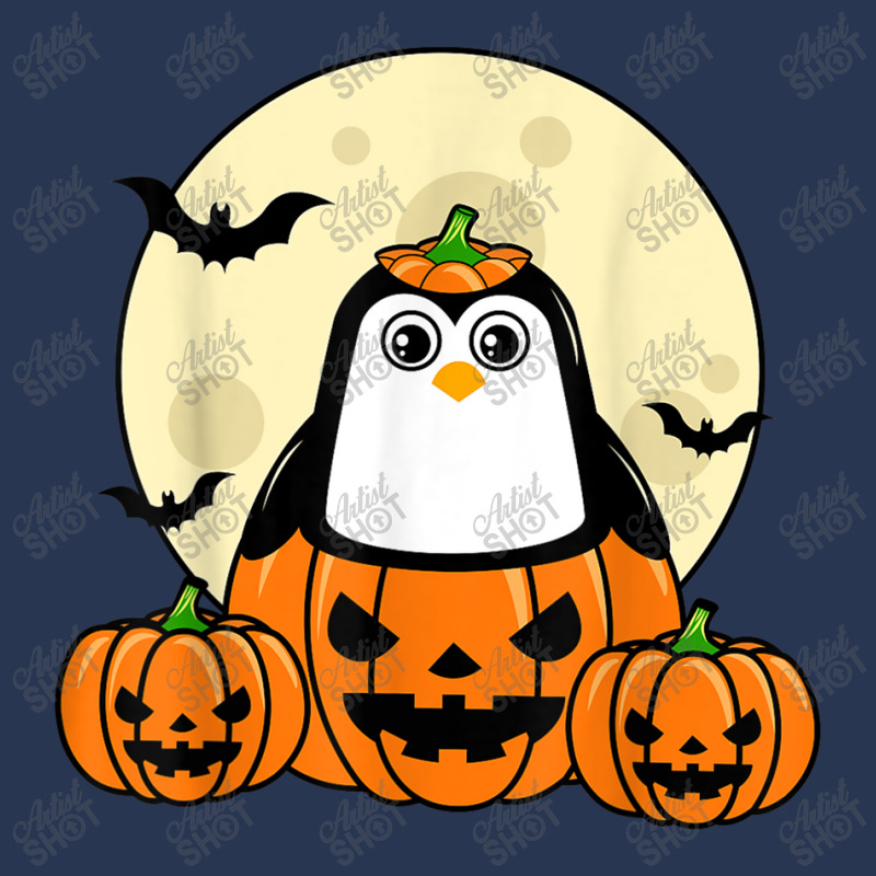 Penguin Pumpkin Moon Bats Costume Cute Easy Halloween Gift T-shirt Men Denim Jacket | Artistshot