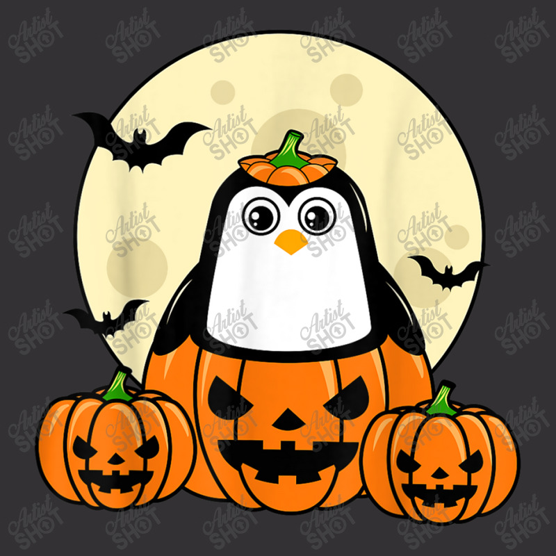 Penguin Pumpkin Moon Bats Costume Cute Easy Halloween Gift T-shirt Vintage Hoodie | Artistshot