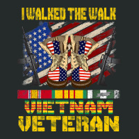 Vietnam Veteran With Us Flag With Combat Boots Patriotic 207 Women's Triblend Scoop T-shirt | Artistshot