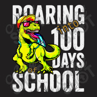 Roaring Into 100 Days Of School Dinosaur Rex Boys T-shirt | Artistshot