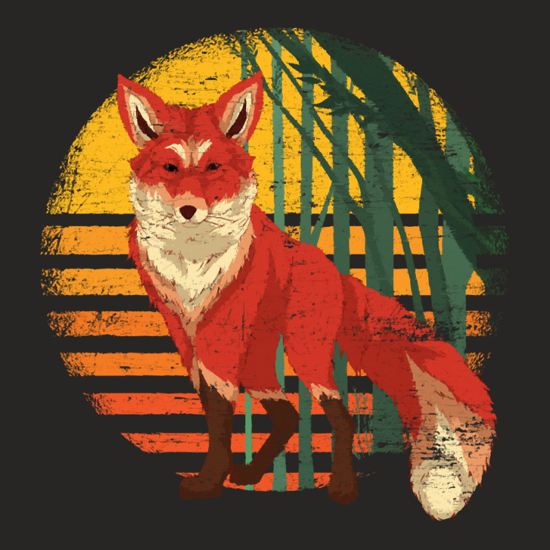 Fox T  Shirt Tropical Nature Fox Lover Wildlife Animal Retro Fox T  Sh Ladies Fitted T-Shirt by unwieldystatement | Artistshot