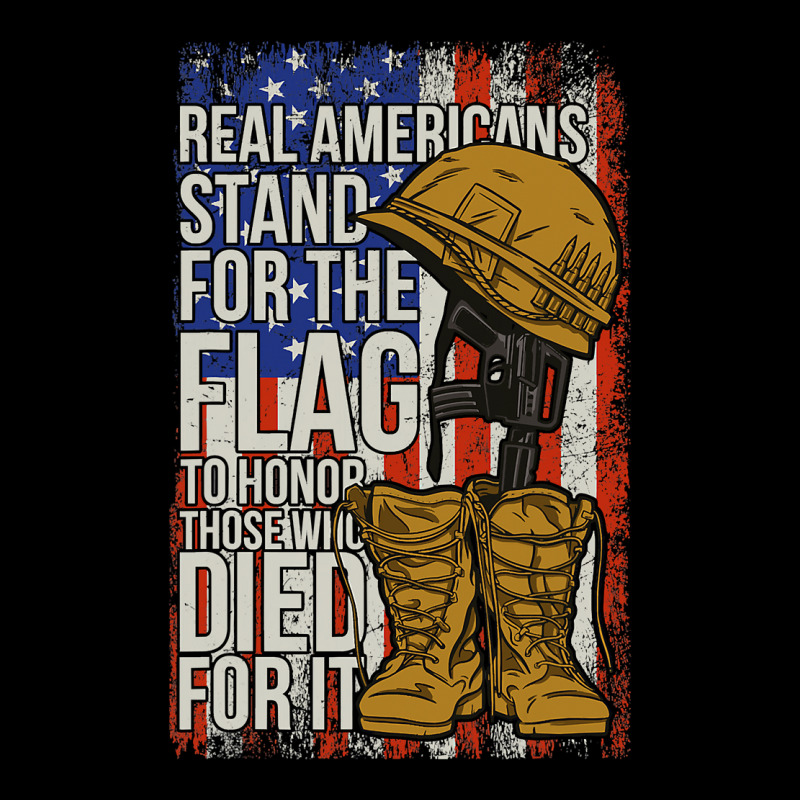 Americans Stand For The Flag To Hornor Those Who Died For It 141 V-Neck Tee by pester | Artistshot