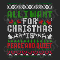 All I Want For Christmas Is Peace And Quiet Ugly Sweater T Shirt Women's Pajamas Set | Artistshot