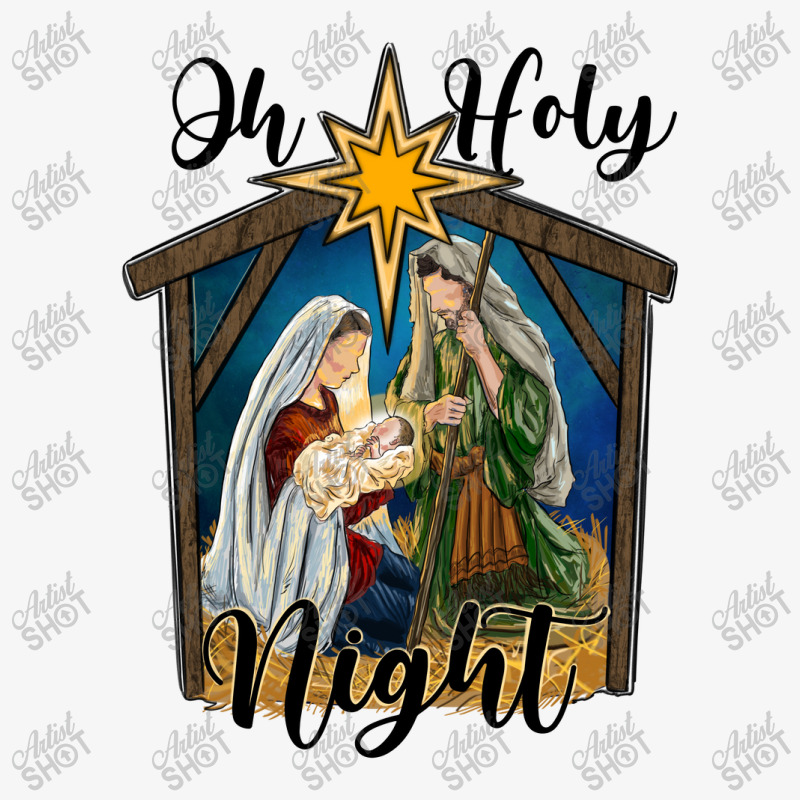 Oh Holy Night Holy Family Ladies Fitted T-Shirt by RanaPortraitStore | Artistshot