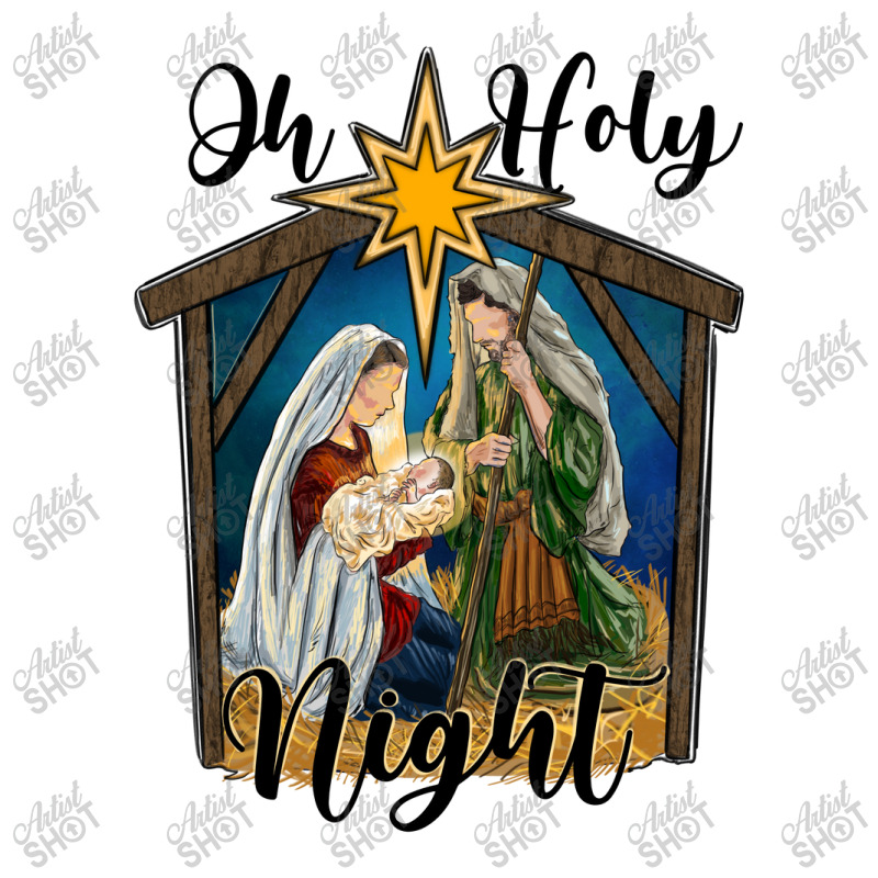 Oh Holy Night Holy Family Women's V-Neck T-Shirt by RanaPortraitStore | Artistshot