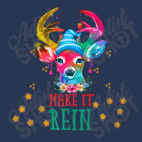 Christmas Deer, Watercolor Cute Reindeer Make It Rein! Premium T Shirt Men Denim Jacket | Artistshot