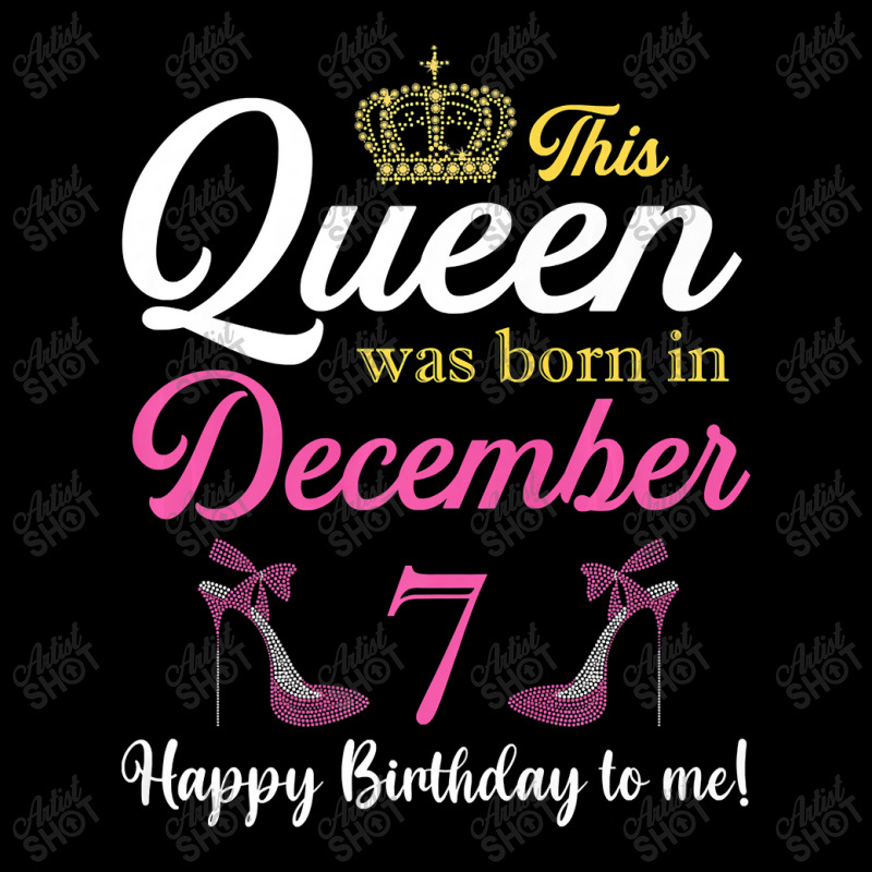 This Queen Was Born On December 7 Birthday High Heels Premium T Shirt Adjustable Cap by Kevin_VandenBerge | Artistshot