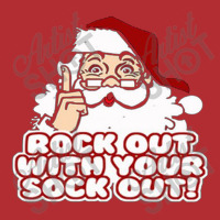 Rock Out With Your Sock Out Funny Christmas Santa Claus Ladies Fitted T-shirt | Artistshot