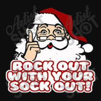 Rock Out With Your Sock Out Funny Christmas Santa Claus Crop Top | Artistshot