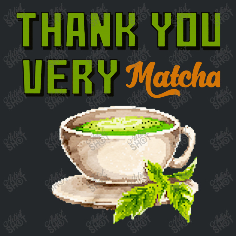 Thank You Very Matcha Food Pun Crewneck Sweatshirt | Artistshot