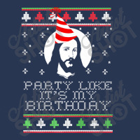 Party Like It's My Birthday Ugly Christmas Jesus Meme Premium T Shirt Ladies Denim Jacket | Artistshot