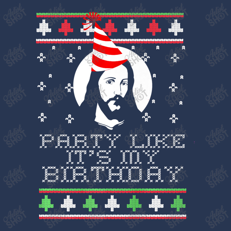 Party Like It's My Birthday Ugly Christmas Jesus Meme Premium T Shirt Ladies Denim Jacket by Maria_Jezierski | Artistshot