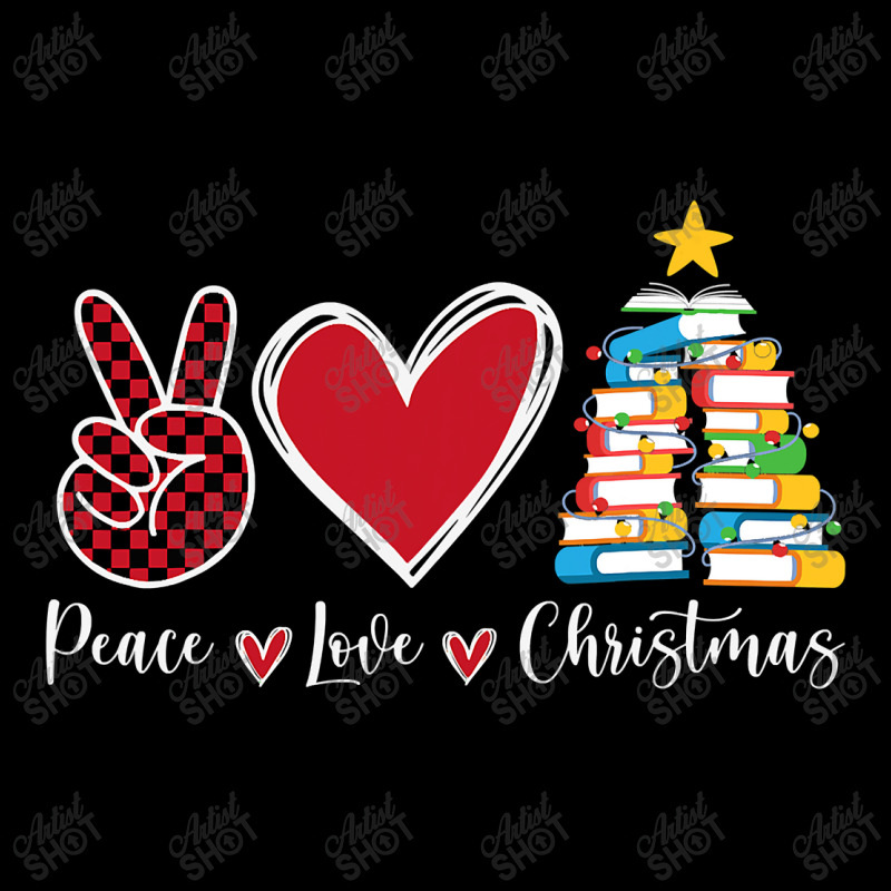 Peace Love Christmas Tshirt   Funny Christmas Tree Book Tree T Shirt Adjustable Cap by Maria_Jezierski | Artistshot