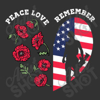 Peace Love Remember Red Poppy Flower Soldier Veteran Day T Shirt Baby Bodysuit | Artistshot