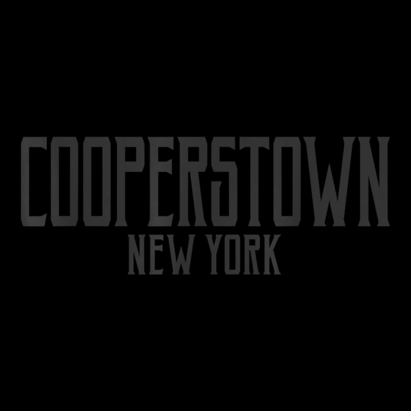 Cooperstown New York Vintage Text Black With Black Print T Shirt Lightweight Hoodie by AaronRamel | Artistshot