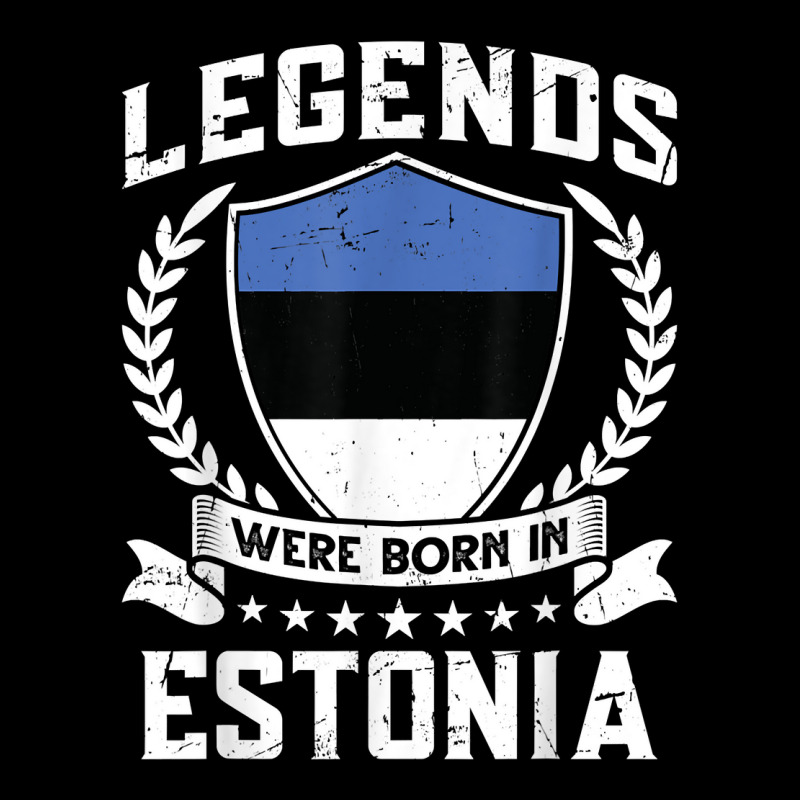 Vintage Design Estonian Flag Legends Were Born In Estonia T Shirt Men's Long Sleeve Pajama Set | Artistshot