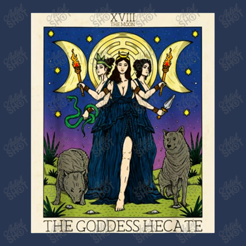 Hecate Triple Moon Goddess Hekate Wheel Witch Tarot Card 1 Ladies Denim Jacket by gulatotal | Artistshot