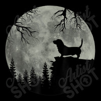 Baset Hound And Moon Halloween Spooky Dog V-neck Tee | Artistshot