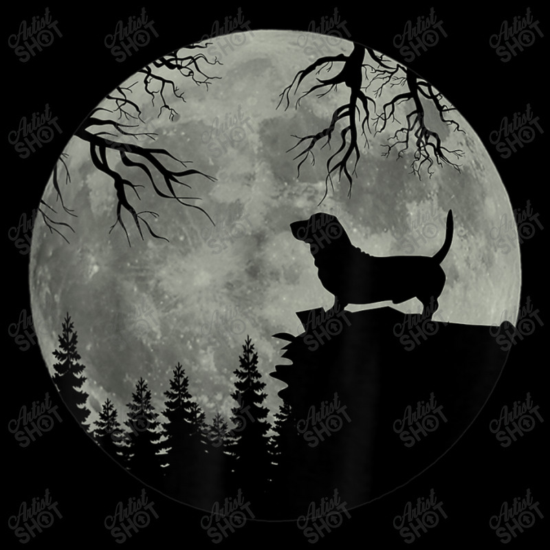 Baset Hound And Moon Halloween Spooky Dog Zipper Hoodie | Artistshot