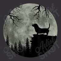 Baset Hound And Moon Halloween Spooky Dog Vintage Hoodie | Artistshot