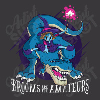 Brooms Are For Amateurs Witch Riding T-rex Halloween Premium T-shirt Ladies Curvy T-shirt | Artistshot