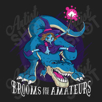 Brooms Are For Amateurs Witch Riding T-rex Halloween Premium T-shirt Ladies Polo Shirt | Artistshot