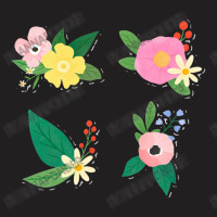 Colorful Floral Sticker Collection T-shirt | Artistshot