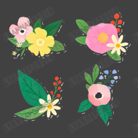 Colorful Floral Sticker Collection Vintage T-shirt | Artistshot