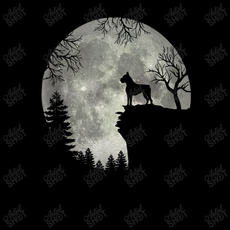 Boxer Dog And Moon Halloween V-neck Tee | Artistshot