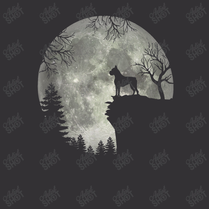 Boxer Dog And Moon Halloween Vintage Short | Artistshot