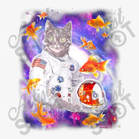 Cat Astronaut In Cosmic Space Funny Shirts For Weird People T Shirt Ladies Fitted T-shirt | Artistshot