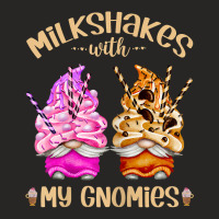 Womens Funny Strawberry Milkshake With My Gnomies   Cute Gnome T Shirt Ladies Fitted T-shirt | Artistshot