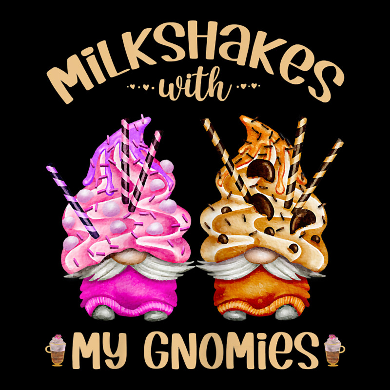 Womens Funny Strawberry Milkshake With My Gnomies   Cute Gnome T Shirt Cropped Sweater by evansjalayia | Artistshot