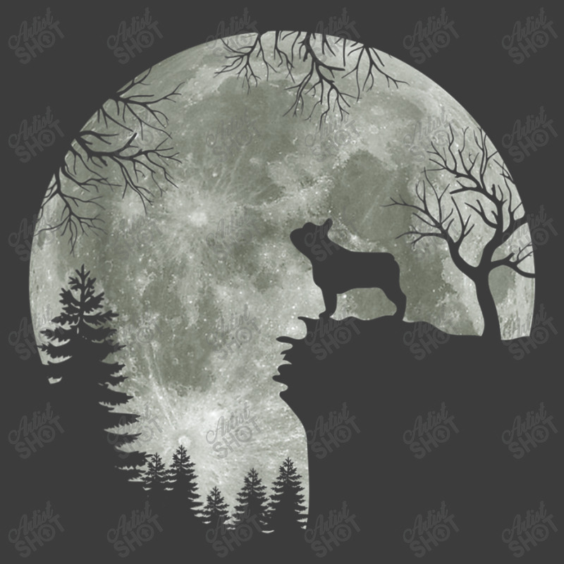 French Bulldog Silhouette In Front Of Moon Halloween Costume Men's Polo Shirt | Artistshot