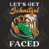 Let Is Get Schnitzel Faced Beer Drinker Oktoberfest T Shirt Ladies Fitted T-shirt | Artistshot