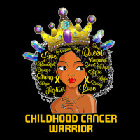 Childhood Cancer Awareness Warrior Black Princess Afro Kids 381 Pocket T-shirt | Artistshot